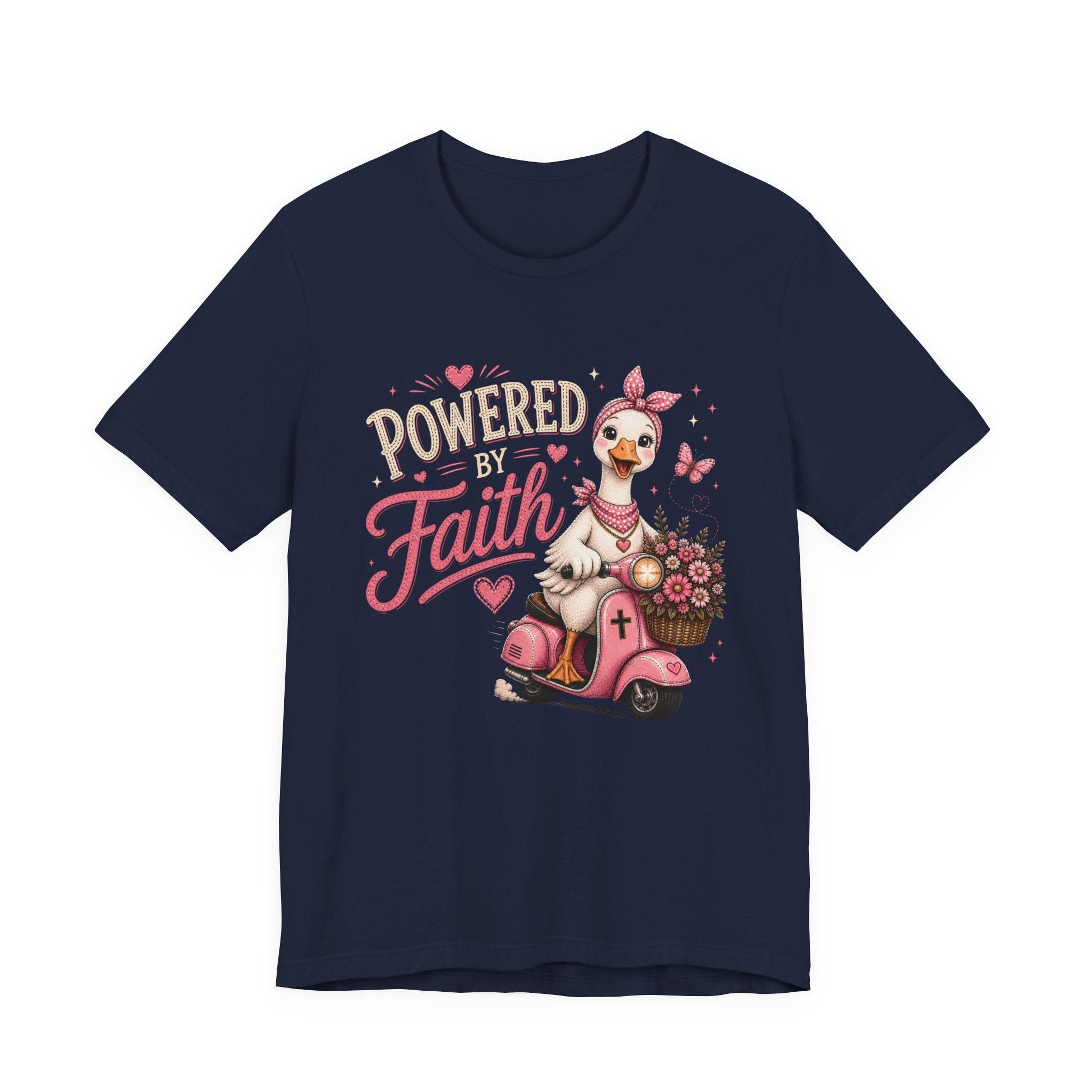 Powered by Faith Goose Shirt for Women | Cute Christian Boutique Tee