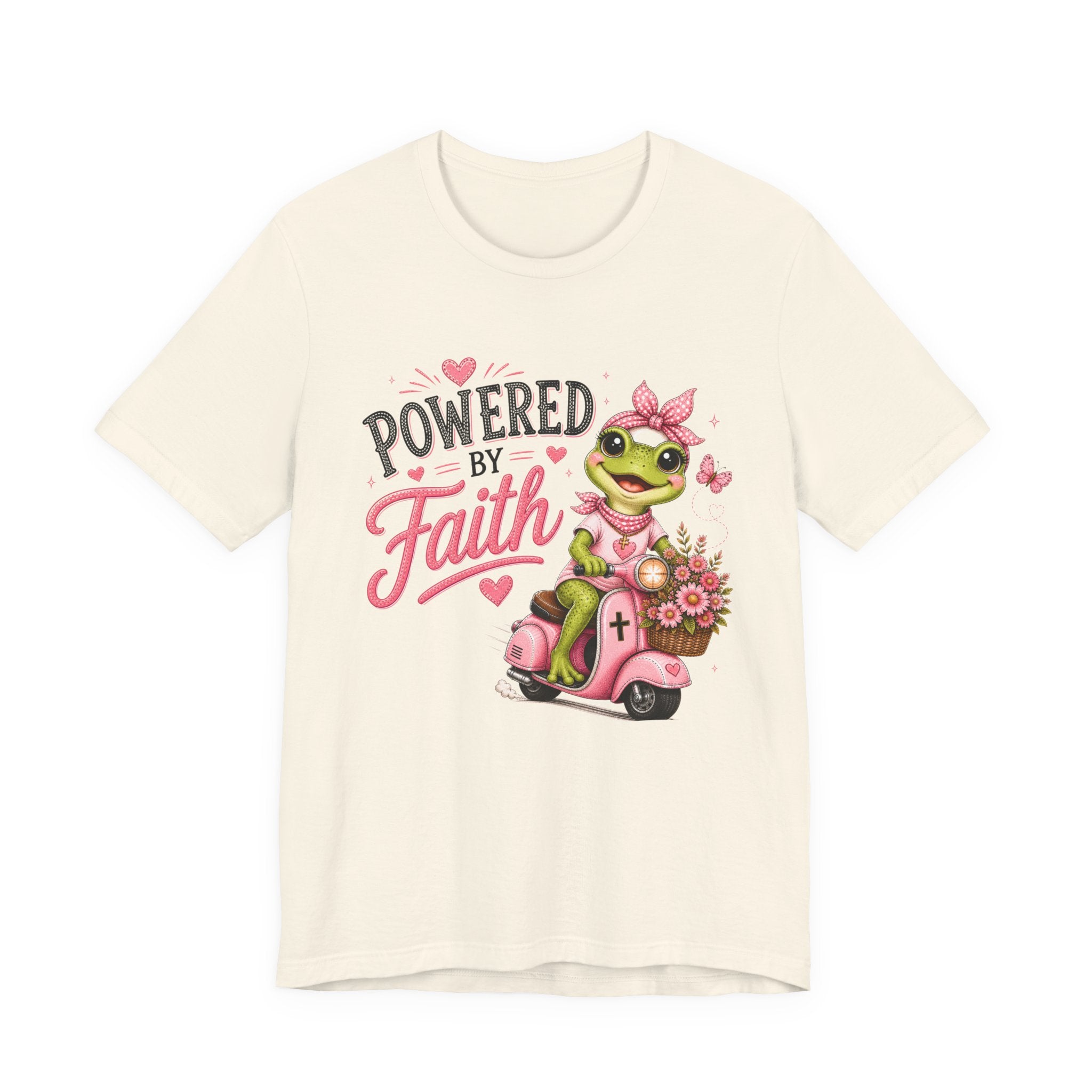 Powered by Faith Frog Shirt for Women | Cute Christian Boutique Tee