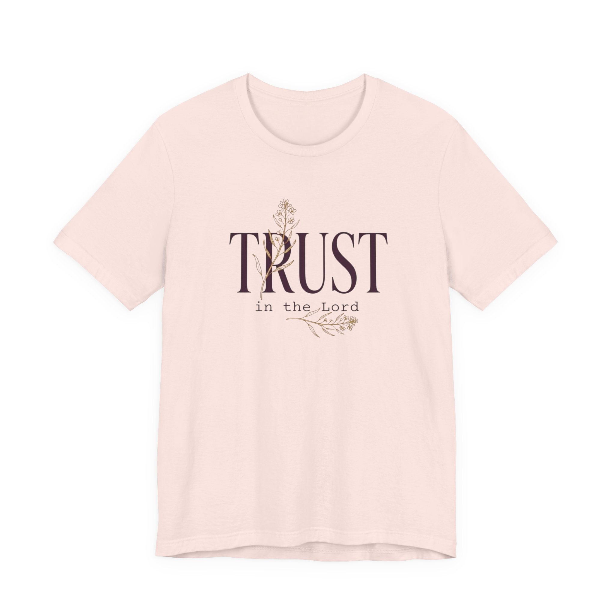 Trust in the Lord maroon and gold, Christian T-Shirt
