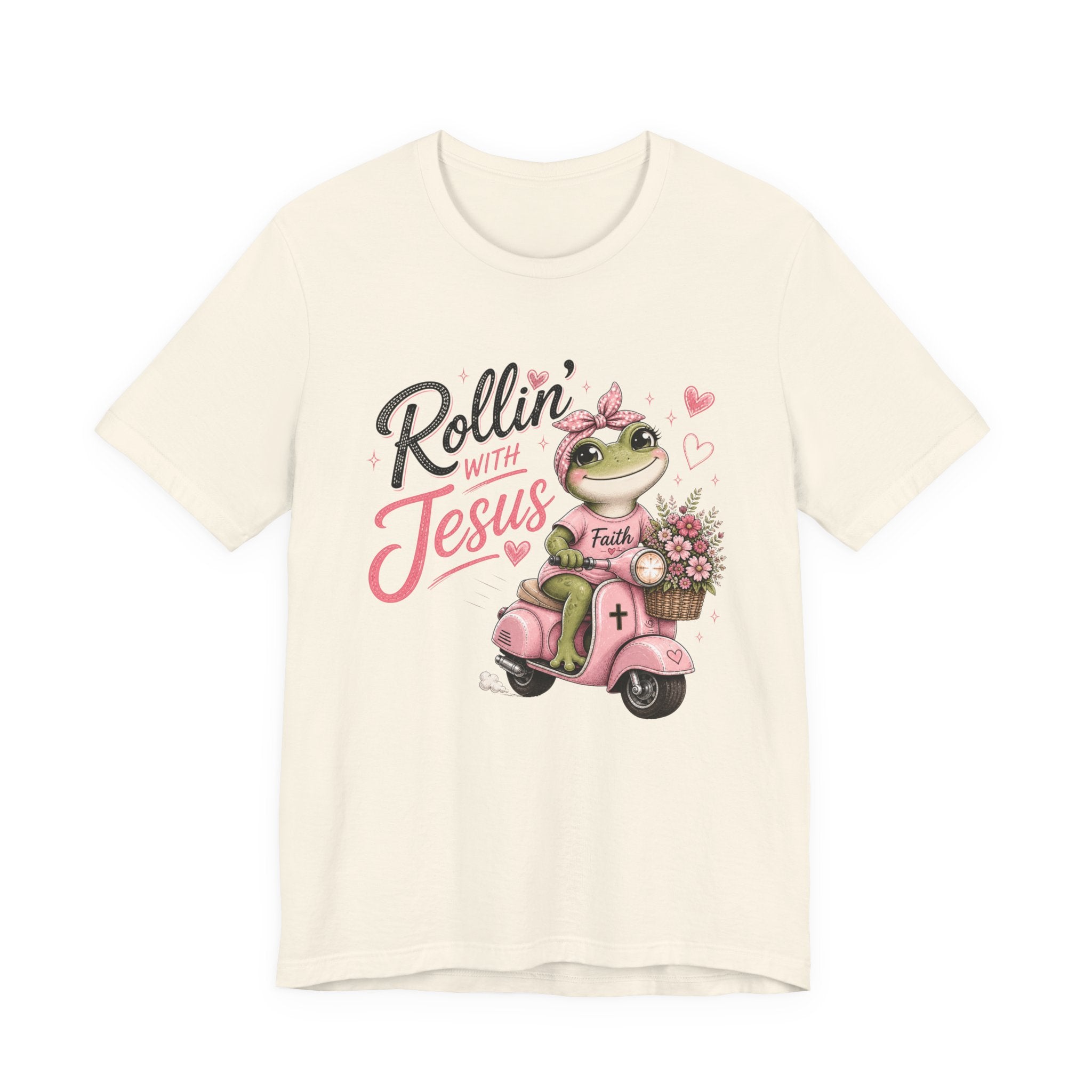 Rollin' with Jesus Frog Shirt for Women | Cute Christian Boutique Tee