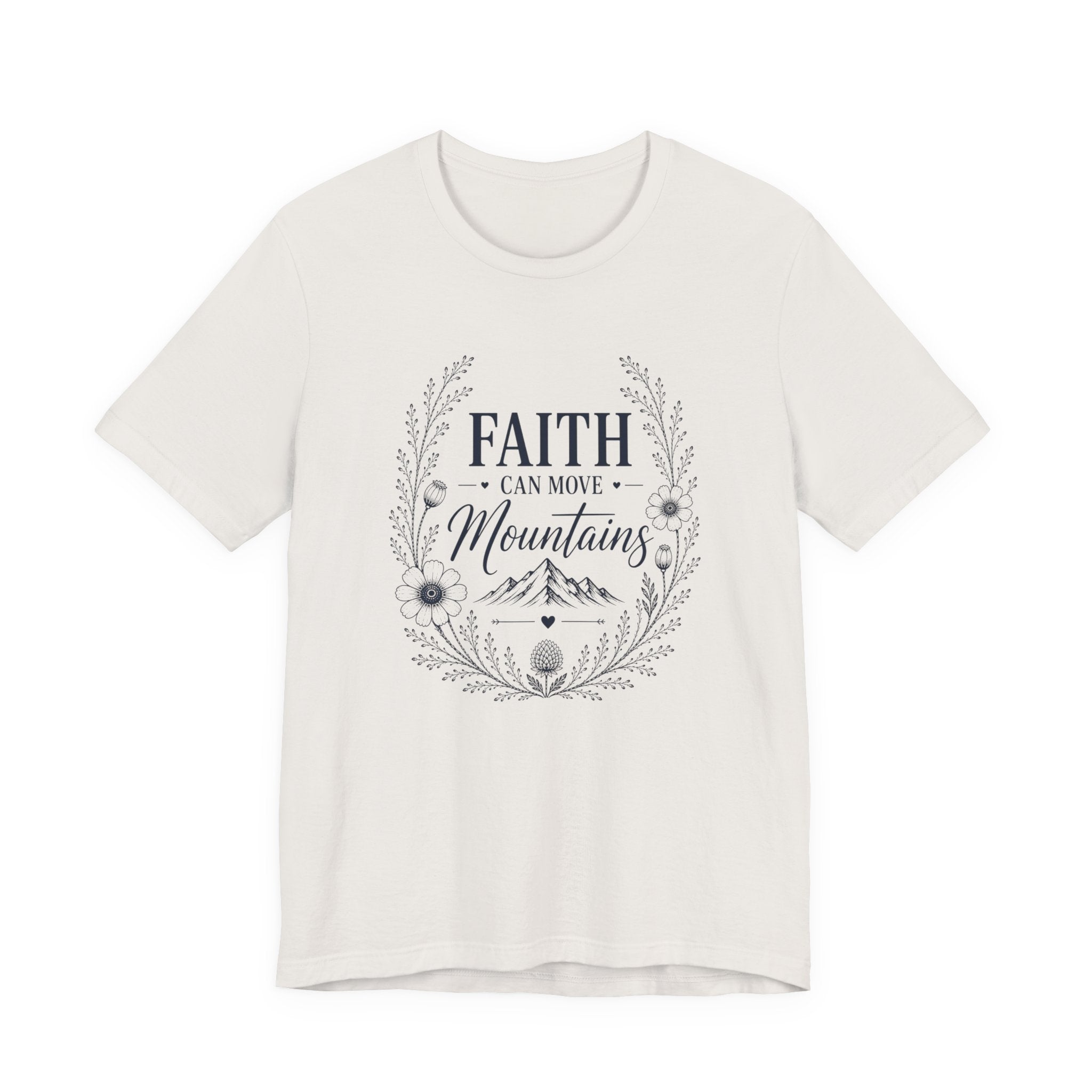 Faith can move Mountains | Inspirational Christian Tee for Women
