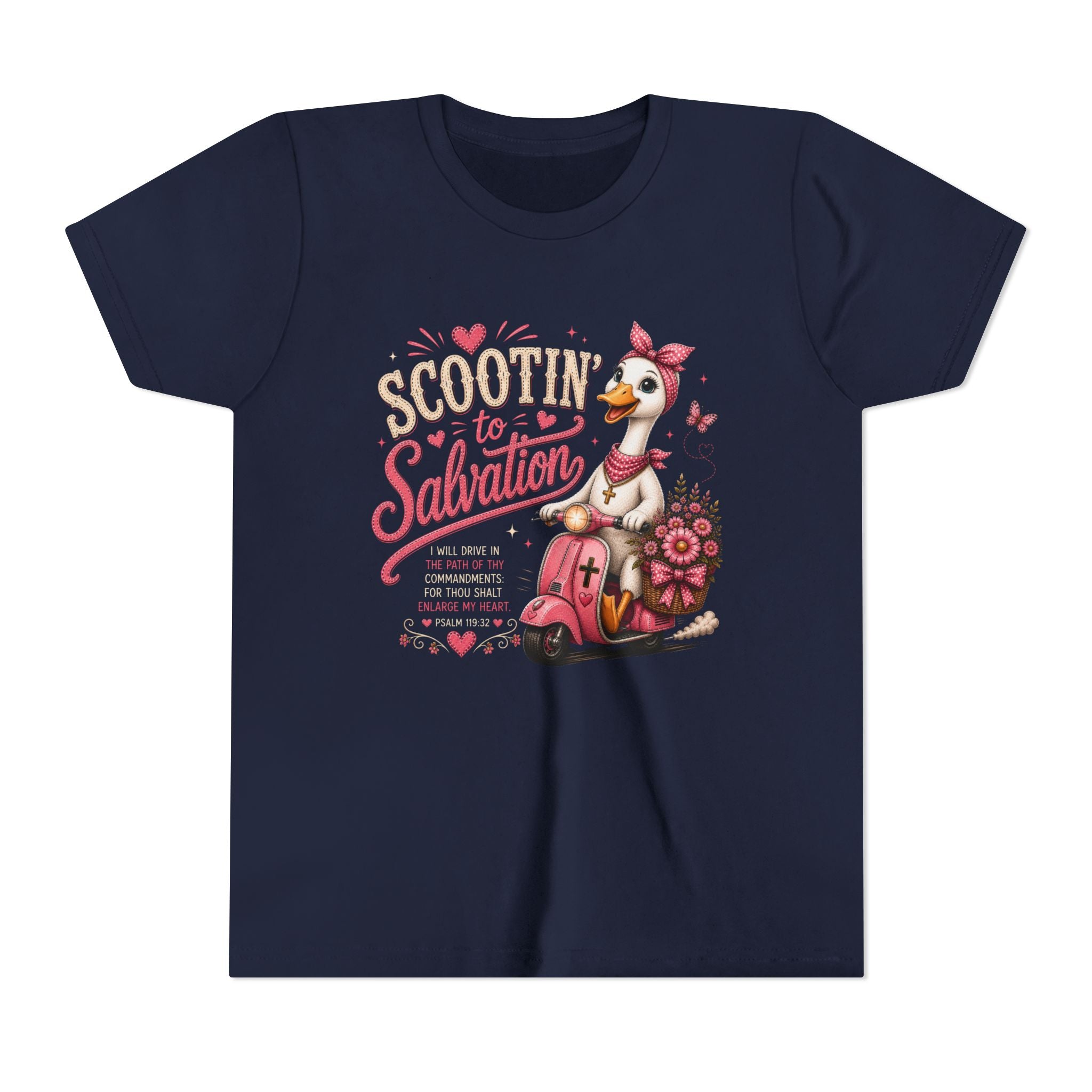 Scootin’ to Salvation Goose Shirt | Christian Girl Youth Tee | Cute Bible Verse Shirt