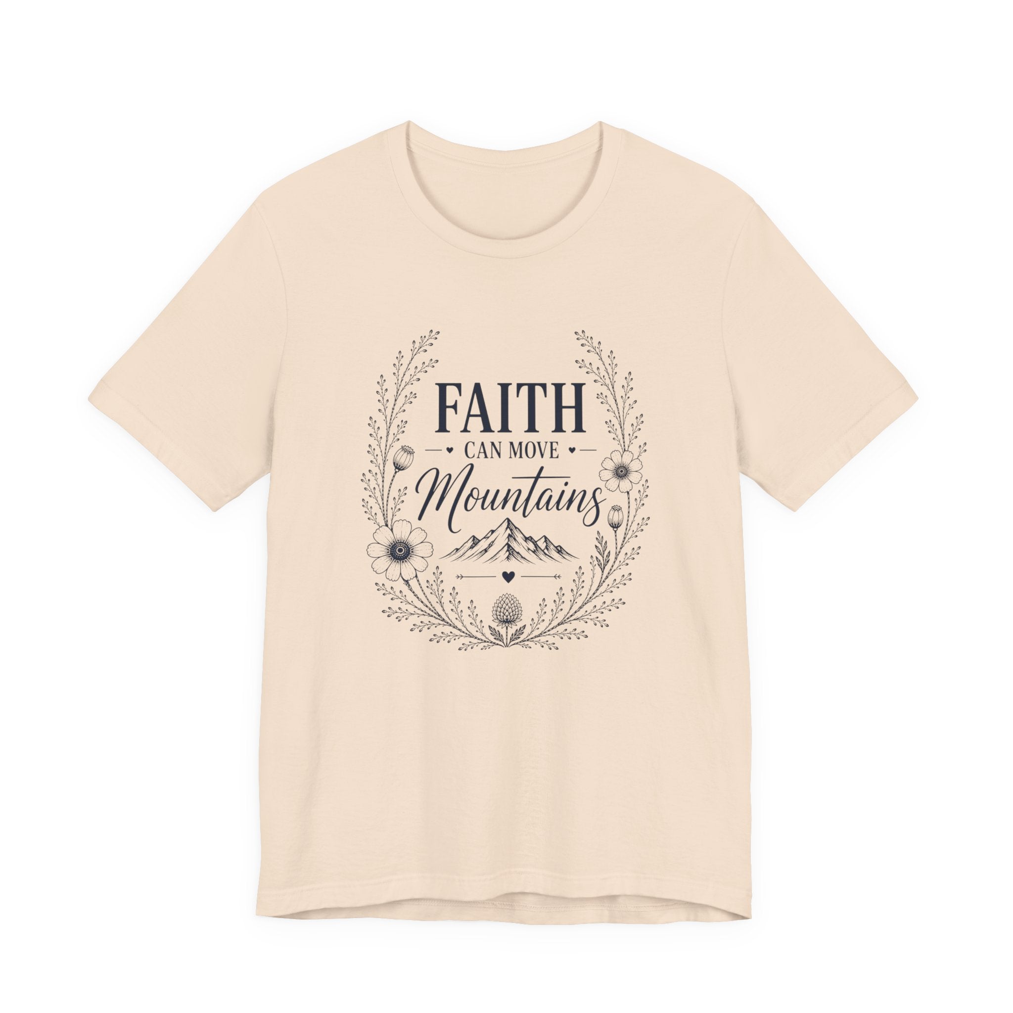 Faith can move Mountains | Inspirational Christian Tee for Women