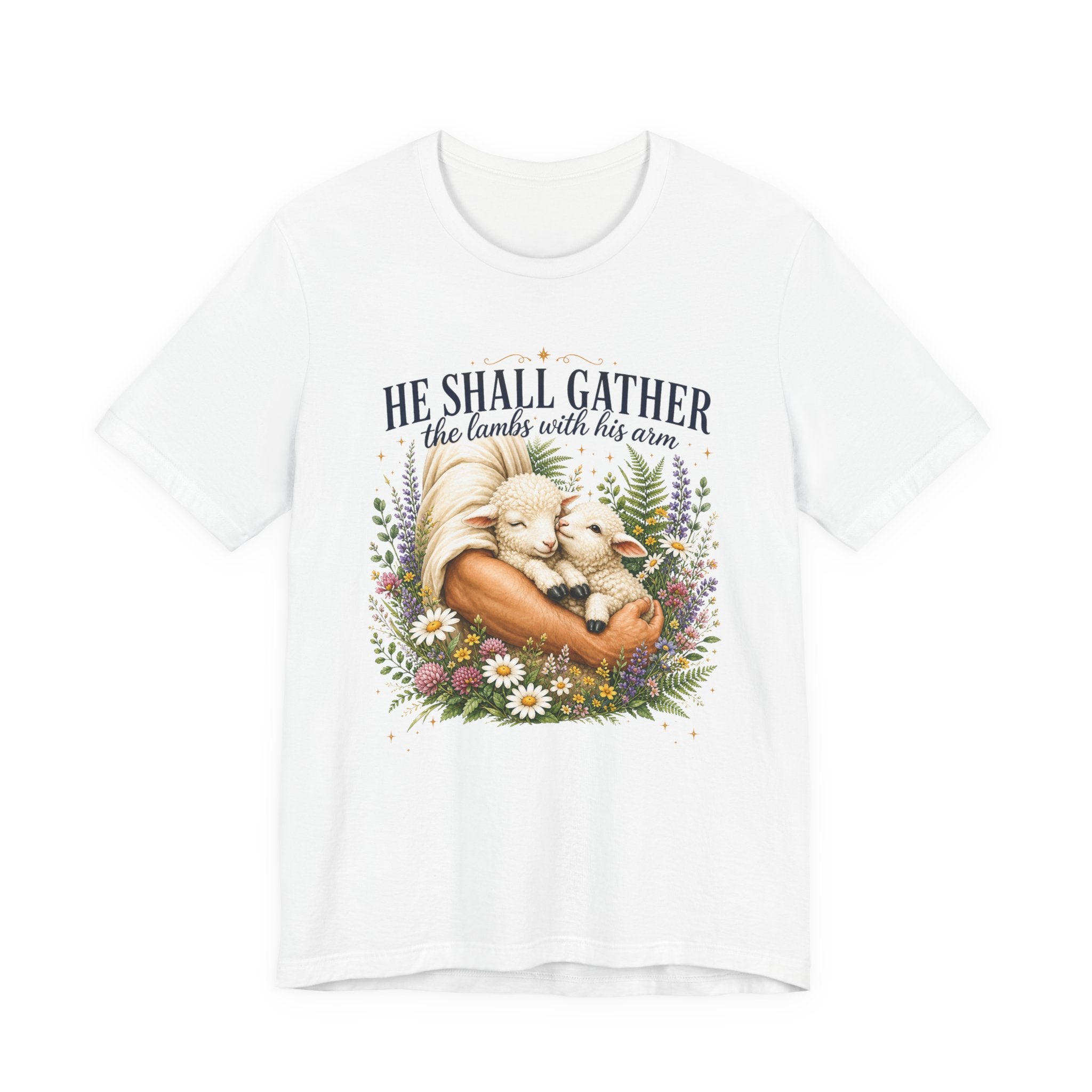 He Shall Gather the Lambs, Classic Isaiah 40:11 Tee Shirt