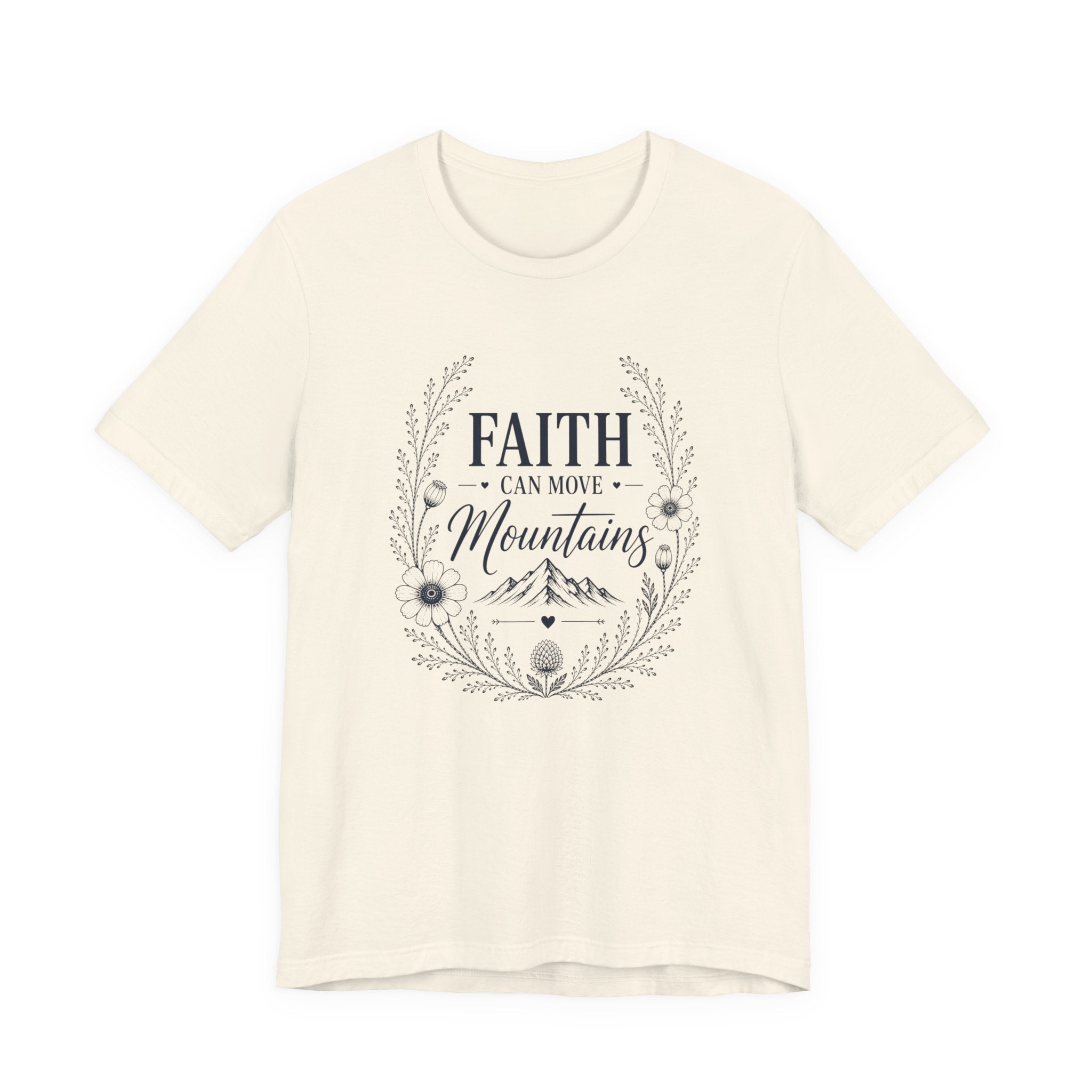 Faith can move Mountains | Inspirational Christian Tee for Women