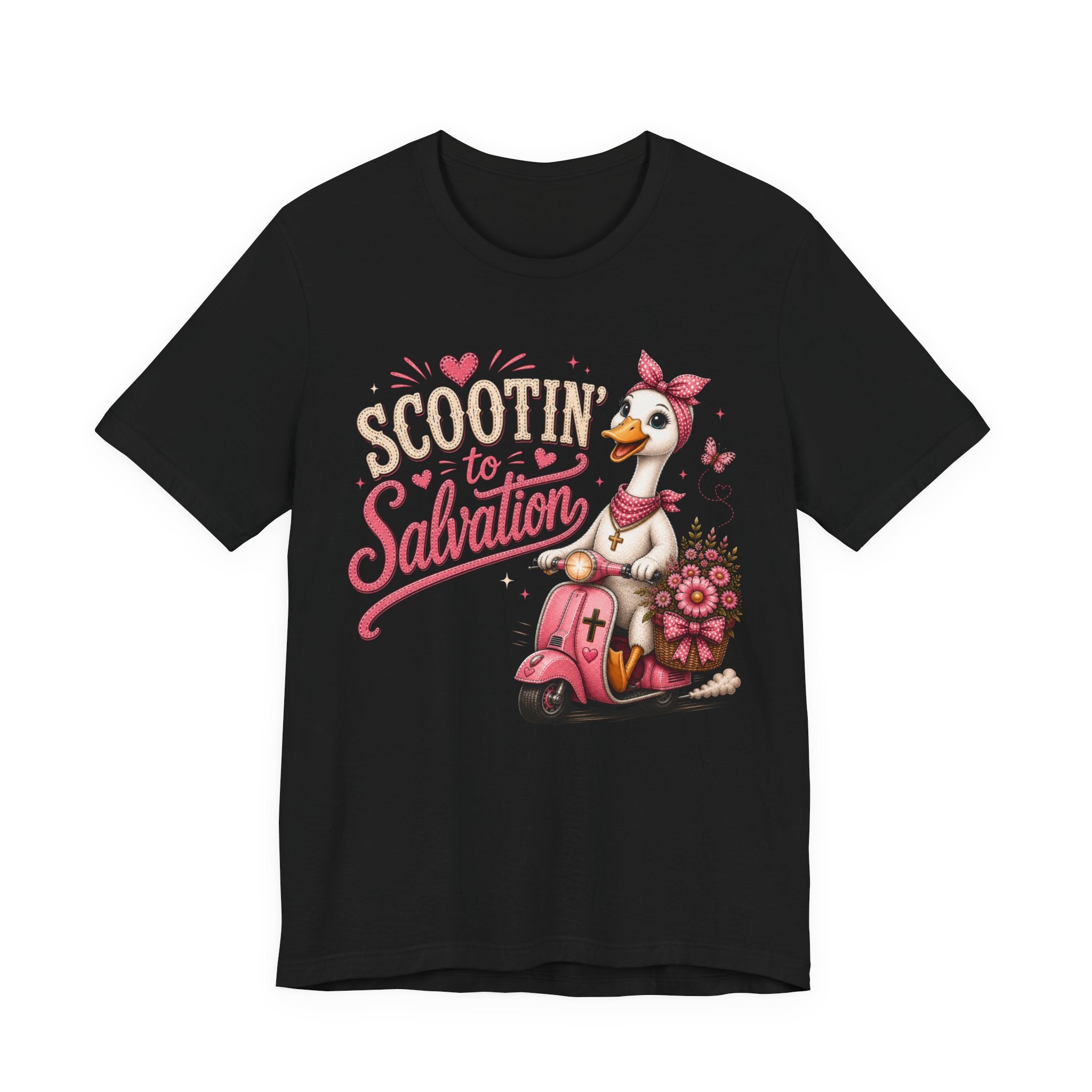 Scootin' to Salvation Goose Shirt for Women | Cute Christian Boutique Tee