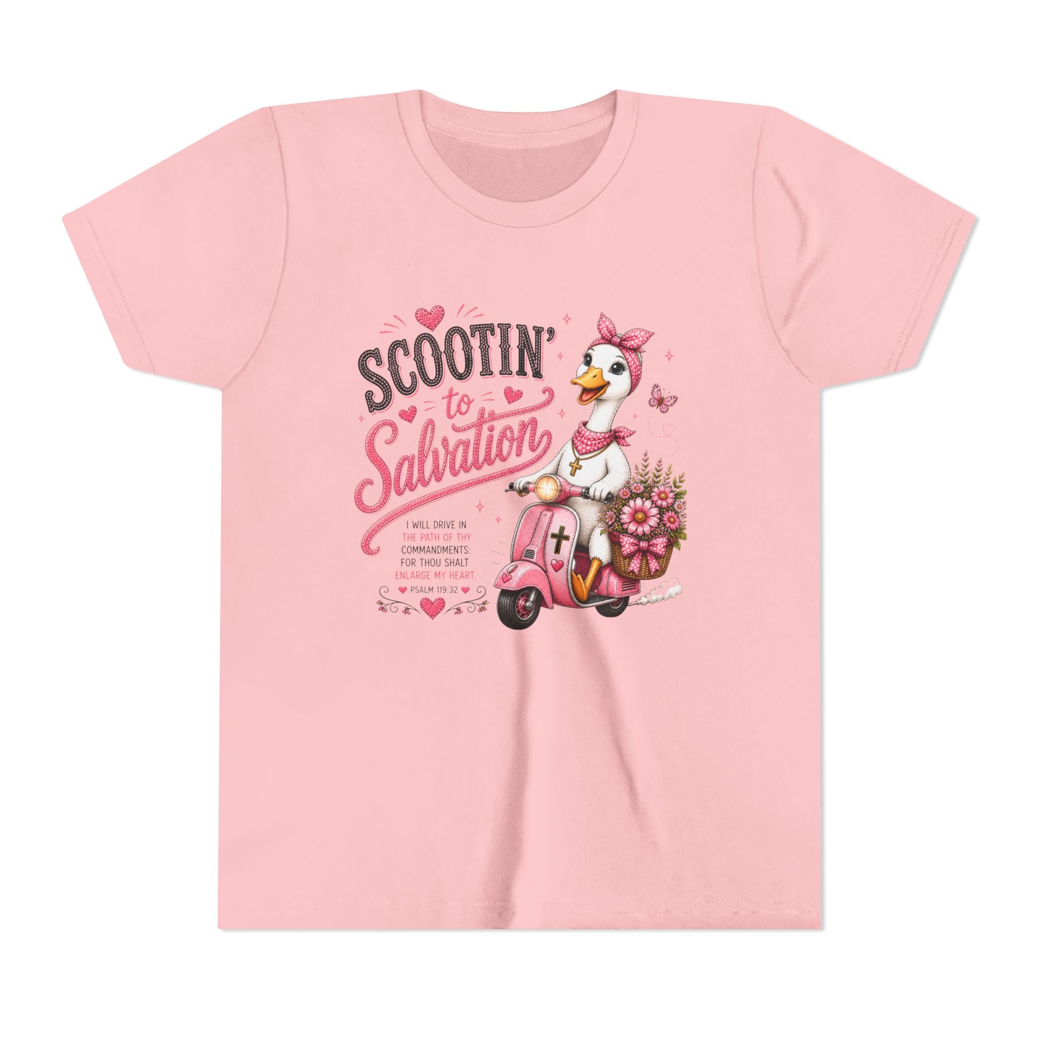 Scootin’ to Salvation Goose Shirt | Christian Girl Youth Tee | Cute Bible Verse Shirt