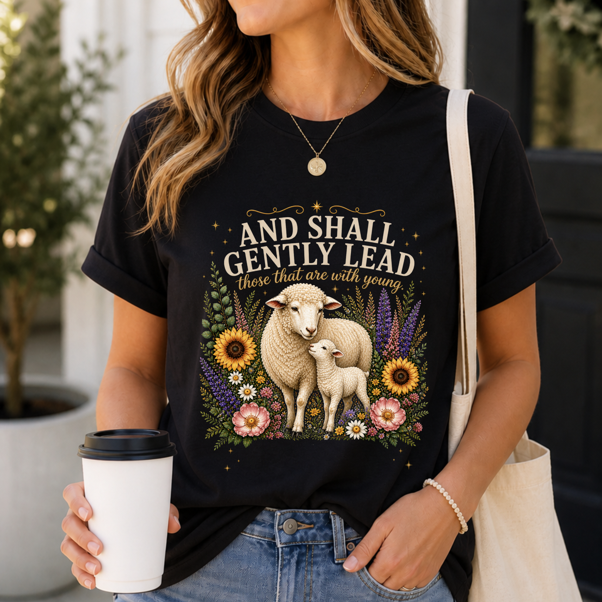 and Shall Gently Lead those that are with Young, Classic Isaiah 40:11 Shirt