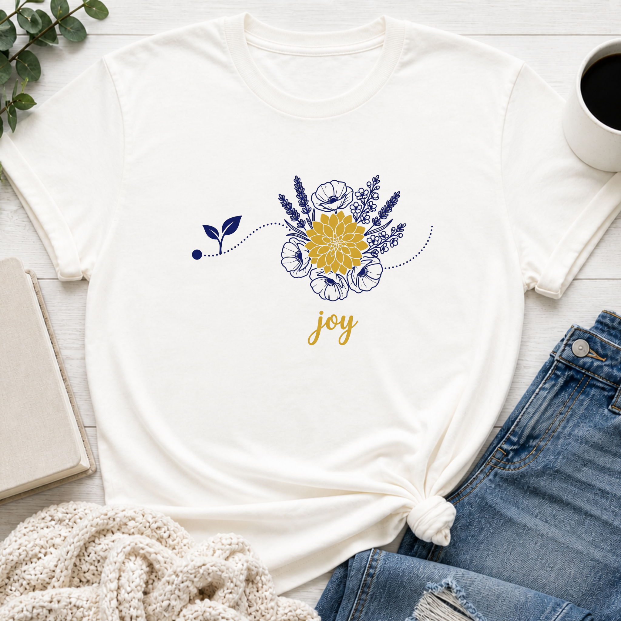 Joy Floral Christian Shirt | Inspirational Boutique Tee for Women