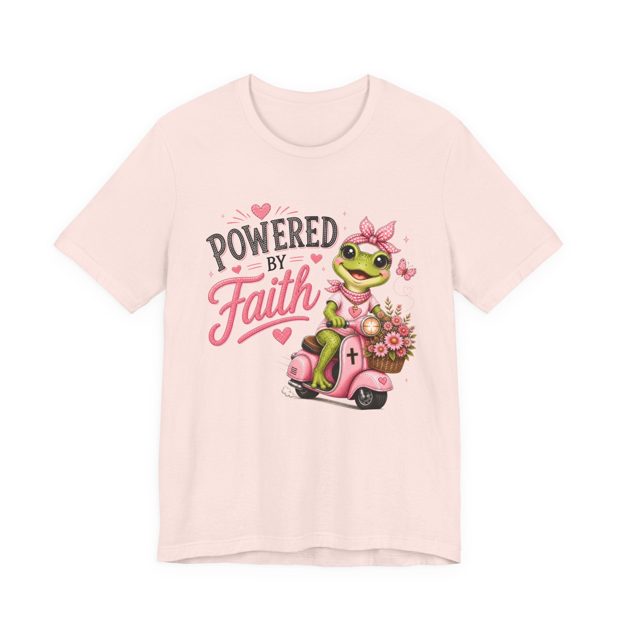 Powered by Faith Frog Shirt for Women | Cute Christian Boutique Tee