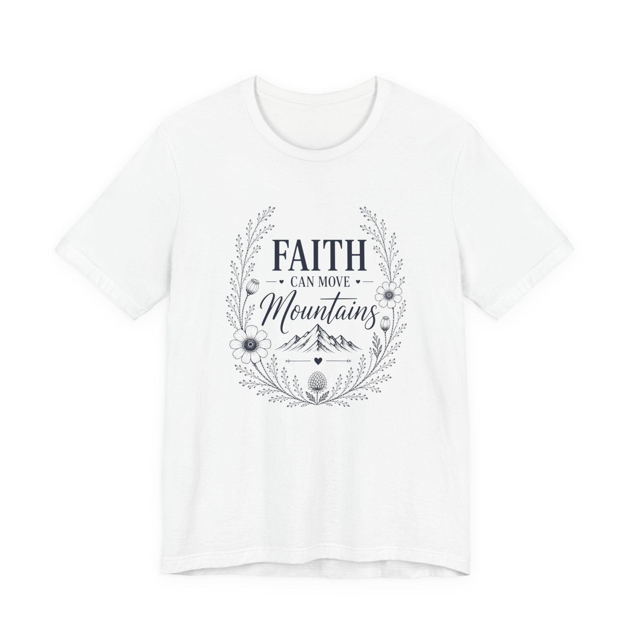Faith can move Mountains | Inspirational Christian Tee for Women