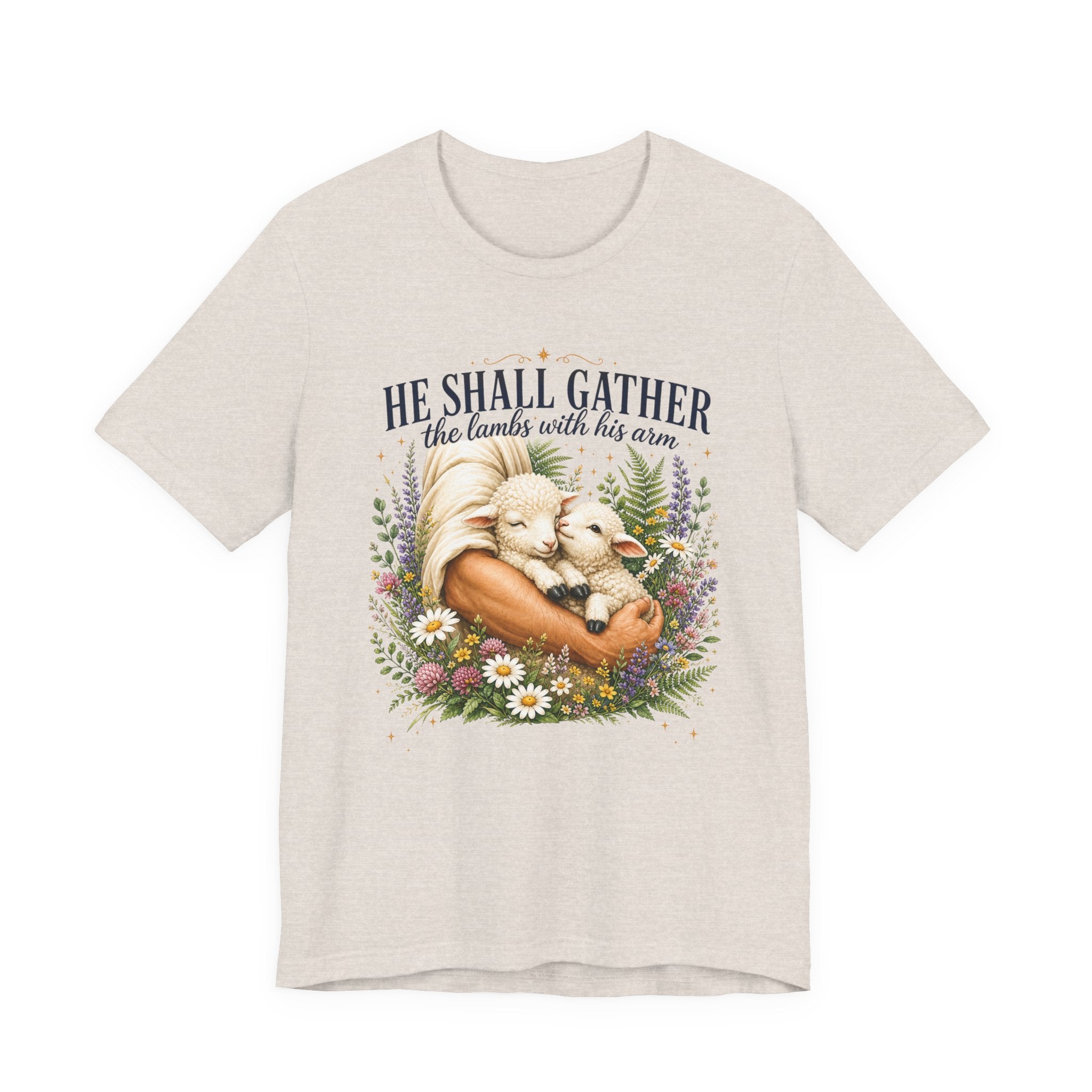He Shall Gather the Lambs, Classic Isaiah 40:11 Tee Shirt