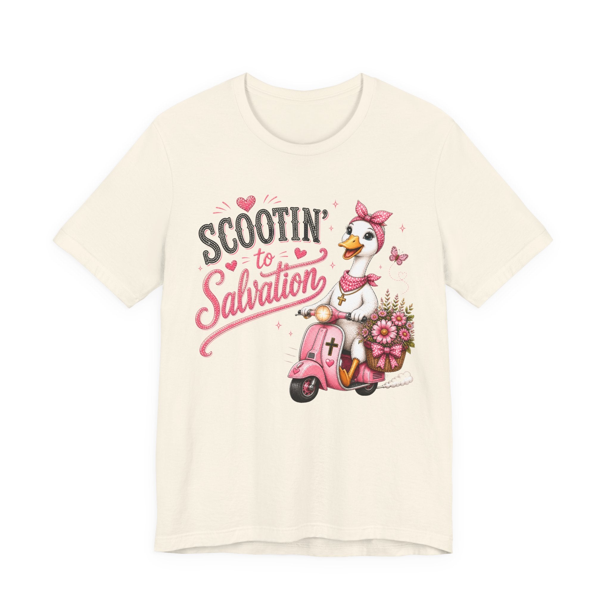Scootin' to Salvation Goose Shirt for Women | Cute Christian Boutique Tee