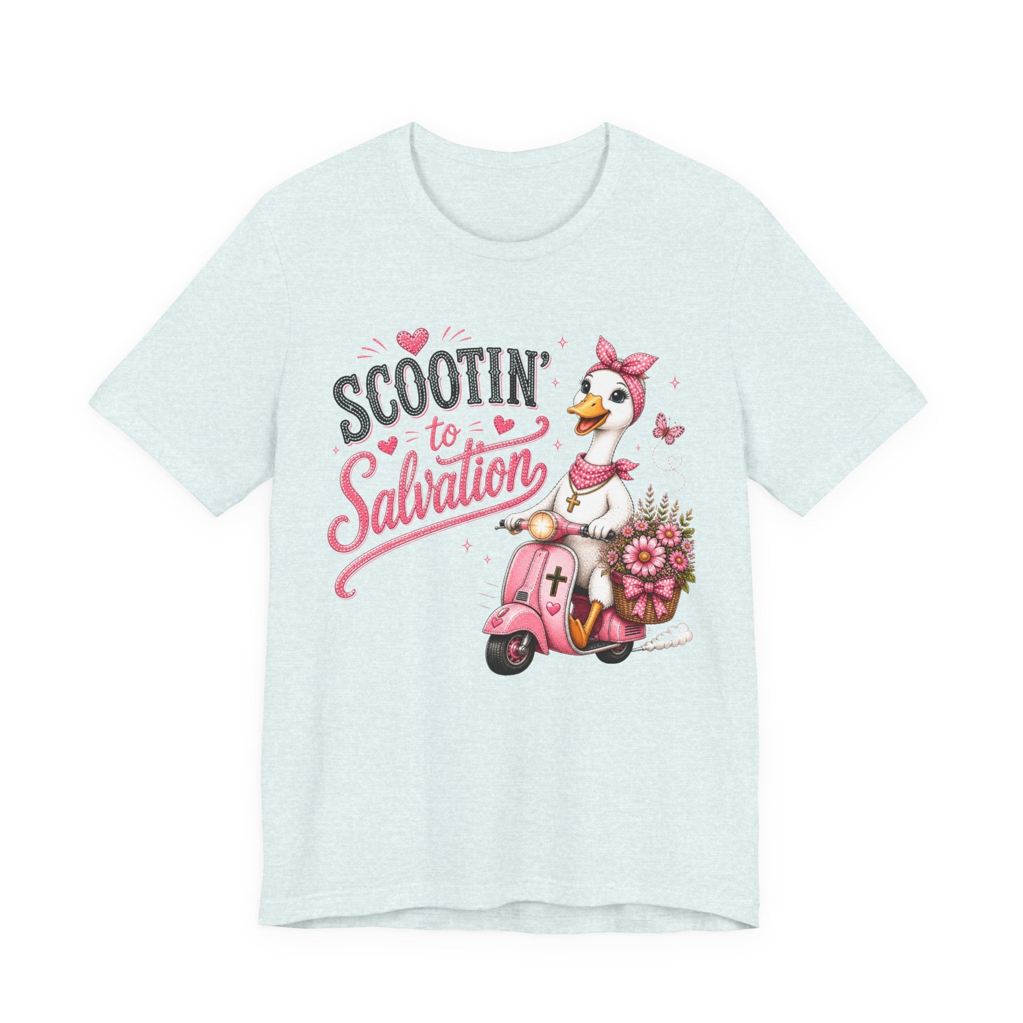 Scootin' to Salvation Goose Shirt for Women | Cute Christian Boutique Tee