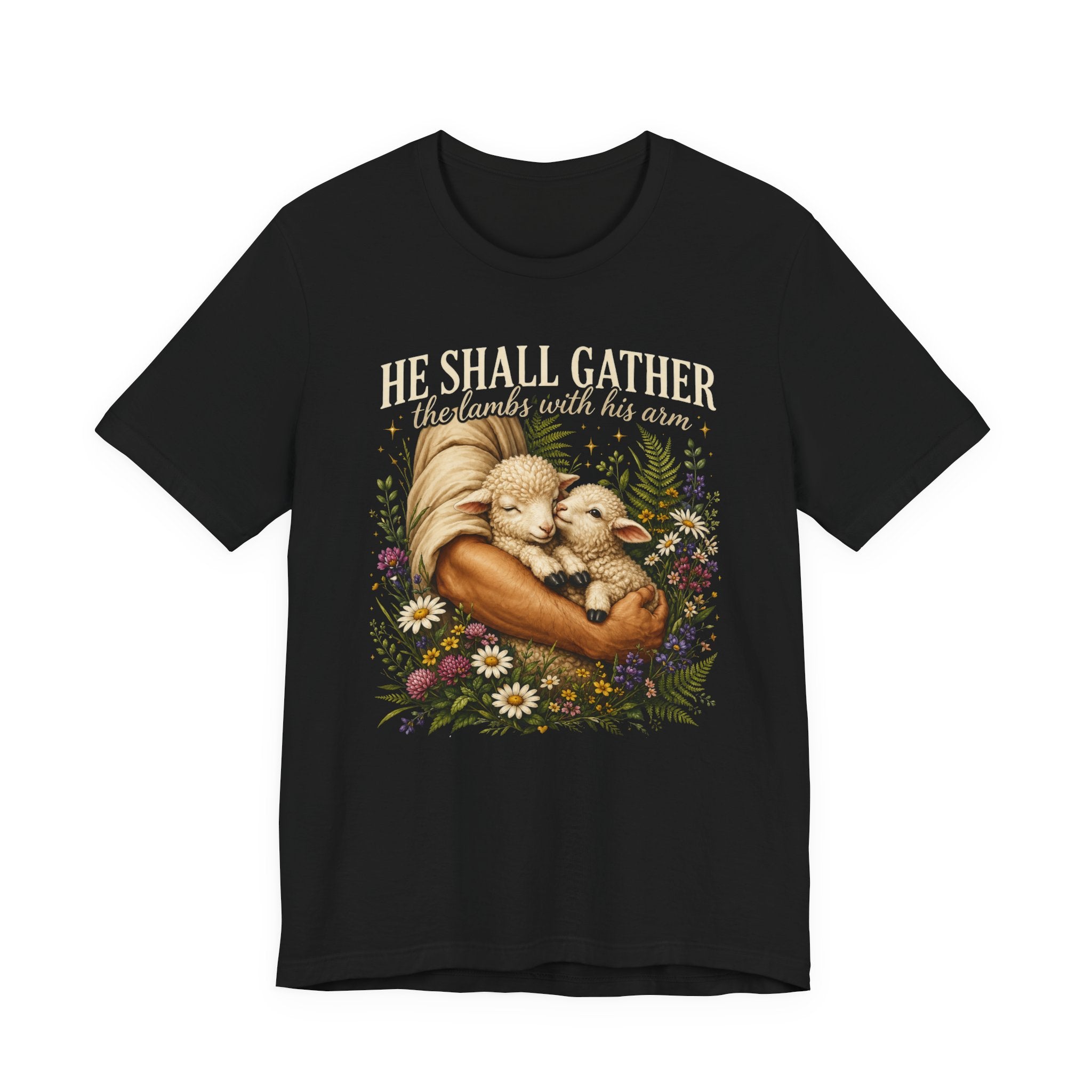 He Shall Gather the Lambs, Classic Isaiah 40:11 Tee Shirt