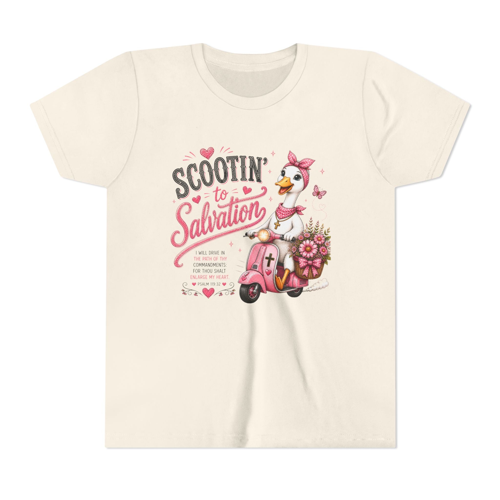 Scootin’ to Salvation Goose Shirt | Christian Girl Youth Tee | Cute Bible Verse Shirt