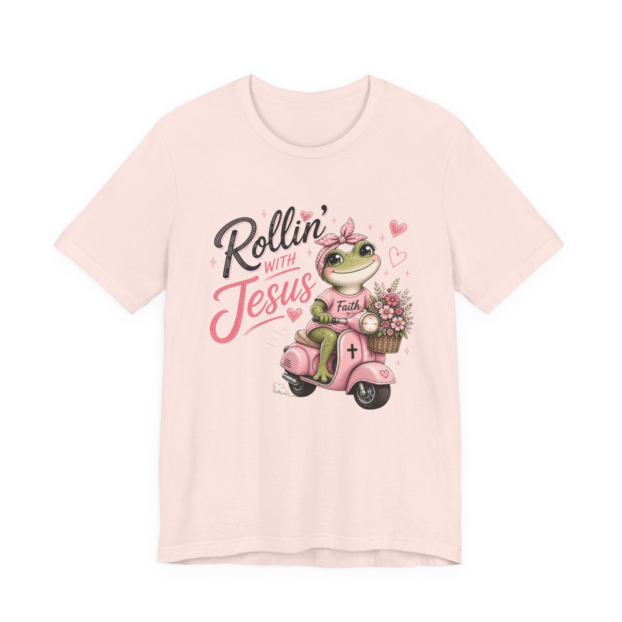Rollin' with Jesus Frog Shirt for Women | Cute Christian Boutique Tee