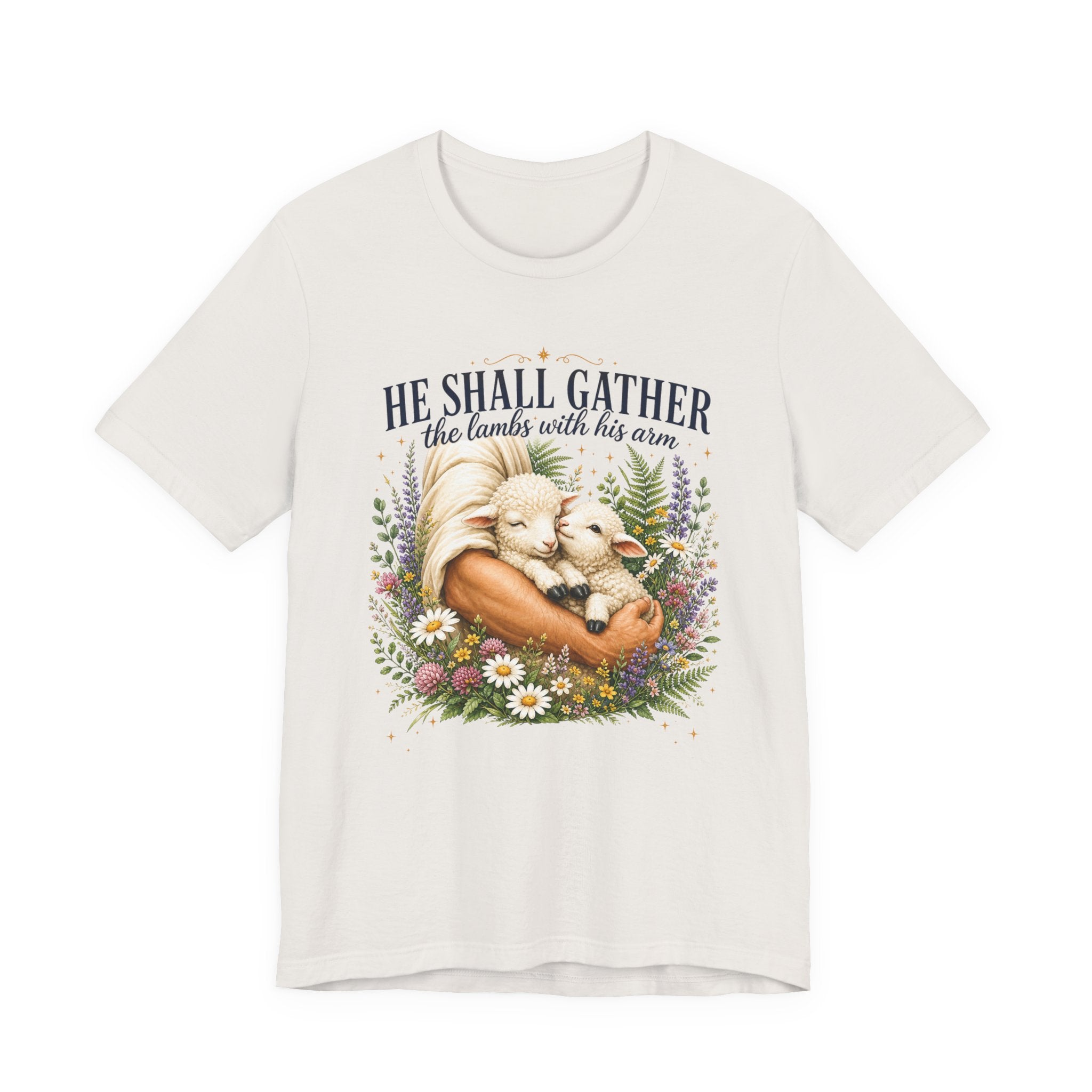 He Shall Gather the Lambs, Classic Isaiah 40:11 Tee Shirt