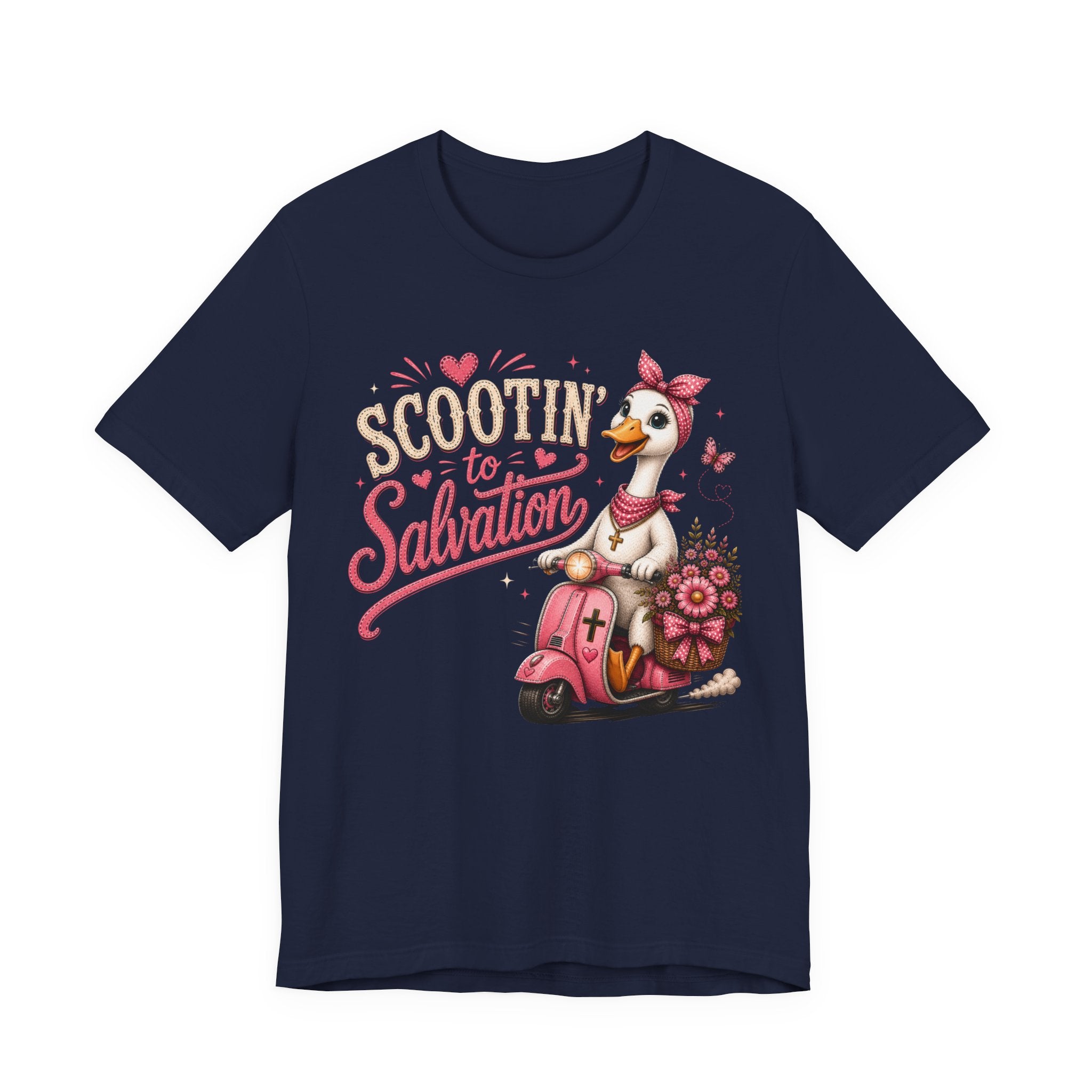 Scootin' to Salvation Goose Shirt for Women | Cute Christian Boutique Tee