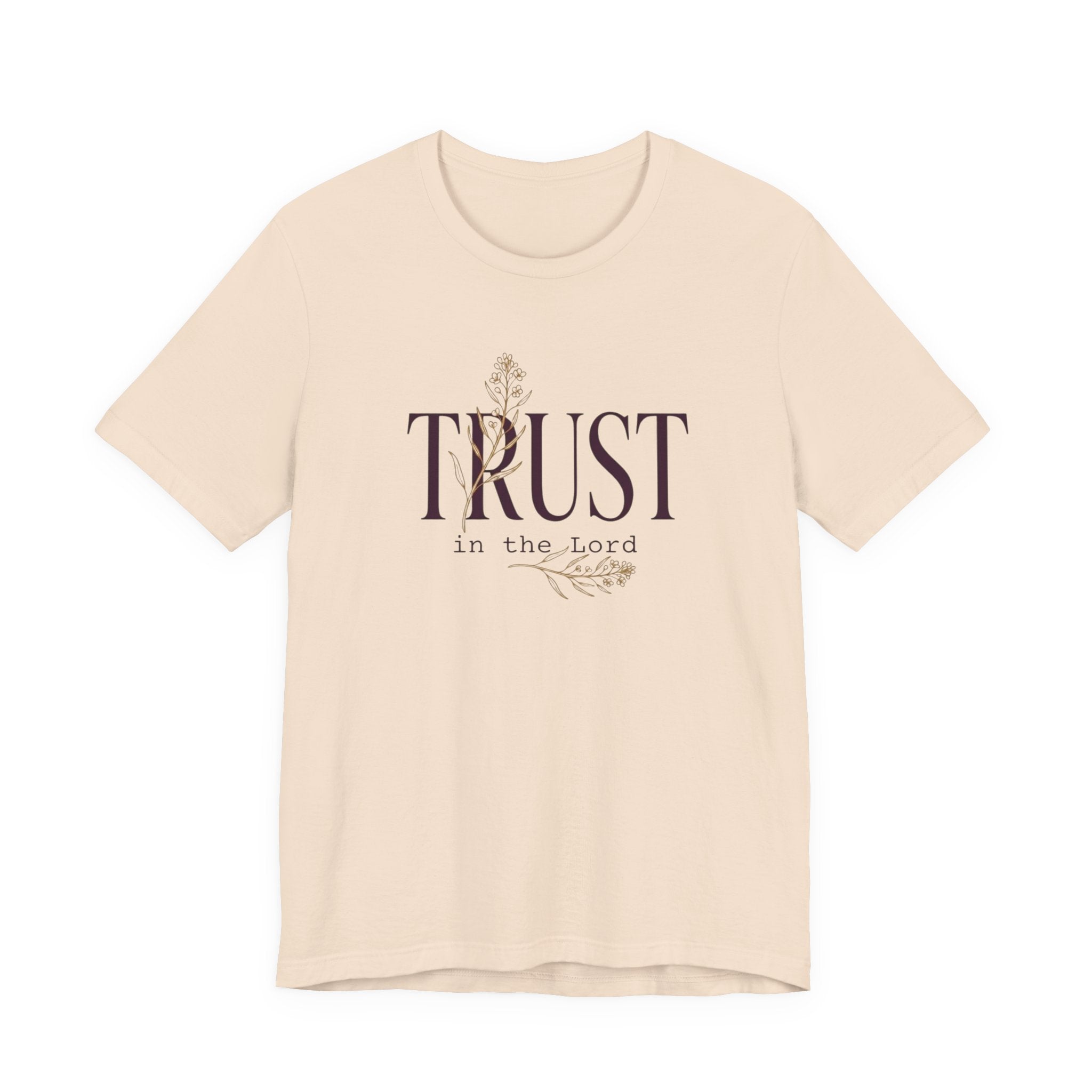 Trust in the Lord maroon and gold, Christian T-Shirt