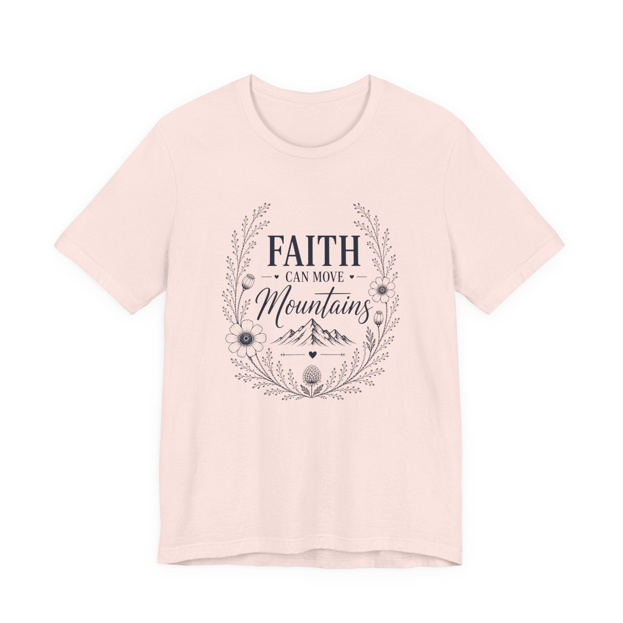 Faith can move Mountains | Inspirational Christian Tee for Women