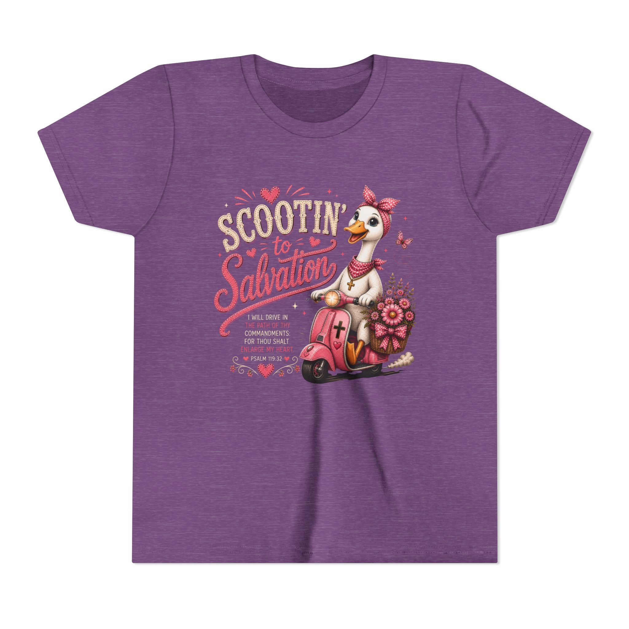 Scootin’ to Salvation Goose Shirt | Christian Girl Youth Tee | Cute Bible Verse Shirt