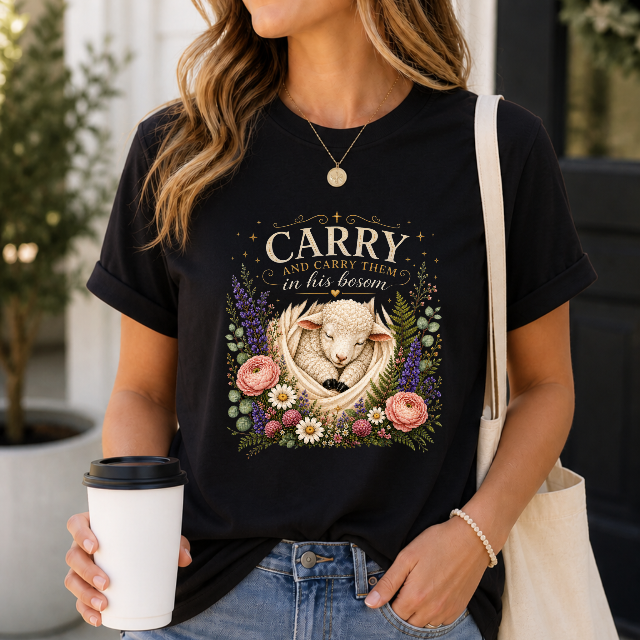 and Carry them in his Bosom, Classic Isaiah 40:11 Shirt