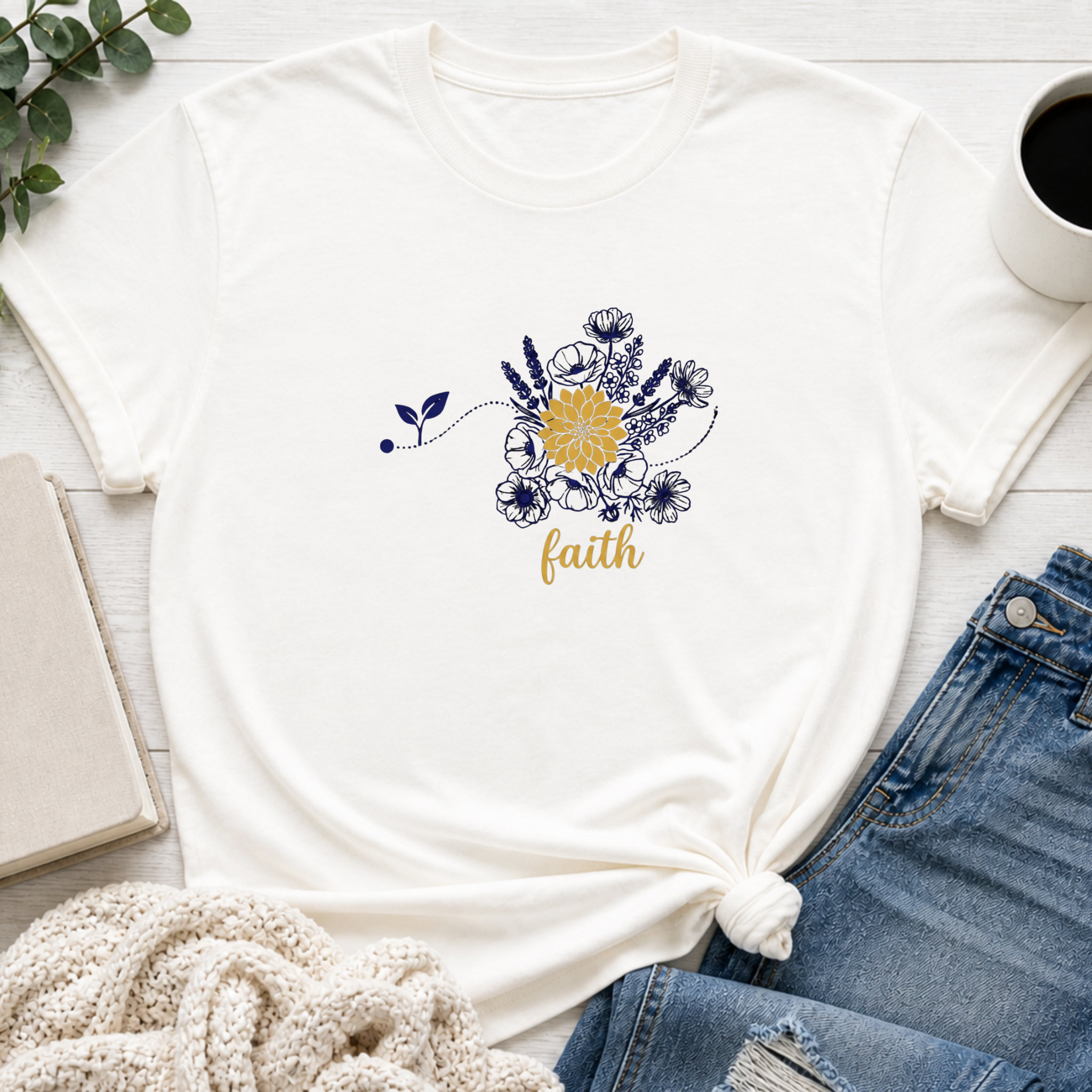 Faith Floral Christian Shirt | Inspirational Boutique Tee for Women