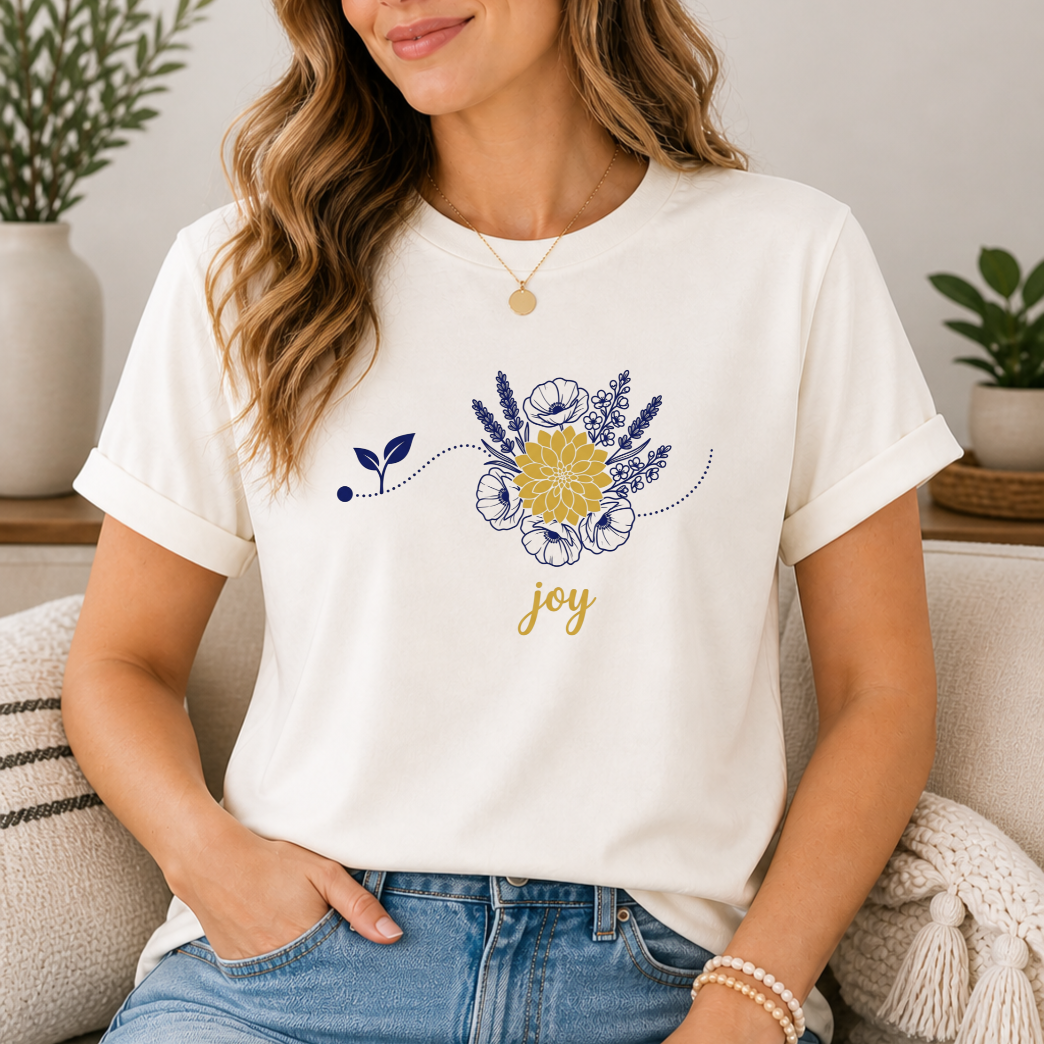 Joy Floral Christian Shirt | Inspirational Boutique Tee for Women